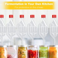 Bouchon de Fermenteur en S pour Bouteilles de Vin et Vannes d'Étanchéité avec Joints de Qualité Alimentaire pour la Fabrication de Vin