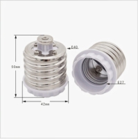 Douille de conversion de lampe à vis en plastique de qualité supérieure, marque Ruyi, E40 vers E27, pour usage intérieur, 250V, avec garantie de 3 ans