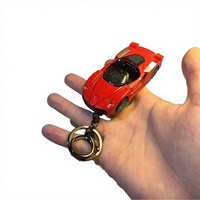 Lot de mini porte-clés modèles de voitures de sport en métal, légers, avec portes ouvrables, pendentifs de course, mousquetons, cadeaux fantaisie pour