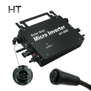 HT 600W impermeabile IP66 Micro Inverter solare auto 110VAC per 2 pezzi 300w pannelli solari MPPT WiFi Micro Inverter solare