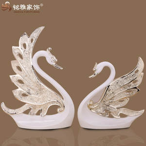 Favor de la boda de arte de la resina artesanía par <span class=keywords><strong>swan</strong></span> regalos ganso estatuilla - Product Image 2