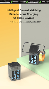 Produit tendance 2026 : Réveil numérique à animation pixelisée <span class=keywords><strong>6</strong></span> en 1, lampe de bureau LED avec <span class=keywords><strong>chargeur</strong></span> <span class=keywords><strong>sans</strong></span> <span class=keywords><strong>fil</strong></span> magnétique 15 W, haut-parleur BT5.3 - Product Image 6