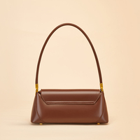 Sac D'épaule Cuir Véritable Style Rétro Cuir Véritable Sacs Épaule Femme Sac à Main Personnalisable Designer Luxe Messenger