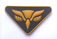 Tête d'aigle tactique en caoutchouc 3D Patch imperméable en PVC Type de triangle animal durable Tête d'aigle Patch en caoutchouc pour les yeux Autocollant sur le sac Chapeau
