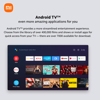 Téléviseur LED HDR 4K Smart Original Xiaomi Mi TV P1E 65'' avec Interface Anglaise - Télévision Originale Xiaomi