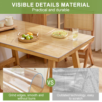 Nappe Moderne en PVC avec Imprimé Floral Carré, Housse en Plastique pour Table à Manger, Décoration Maison et Hôtel