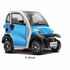 Yeni tasarım 100% saf elektrikli mini araba iki kişilik dört tekerlekli elektrikli küçük araba