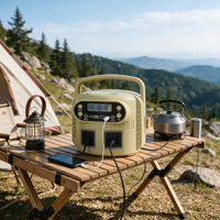 Station d'alimentation portable 200W 400W, batterie LiFePO4 haute capacité, générateur solaire pour camping-car, voyage, camping, extérieur, maison
