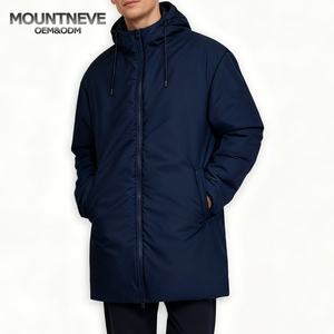 Chaqueta de Plumón Impermeable, <span class=keywords><strong>Parka</strong></span> Larga para <span class=keywords><strong>Hombre</strong></span>, Diseño Personalizado con Logotipo, para Deportes al Aire Libre, Invierno, Montañismo, Cálida, Reversible, con Capucha Estilo Safari - Product Image 2