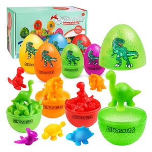 Giocattolo matematico sensoriale Montessori abbinamento prescolare apprendimento <span class=keywords><strong>gioco</strong></span> educativo colore uovo smistamento e conteggio giocattoli dinosauri - Product Image 1