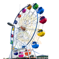 Manège Grande Roue SHENLON 30m en Acier Métallique pour Parc d'Attractions Extérieur, Certifié CE, Écran LED pour Centres Commerciaux
