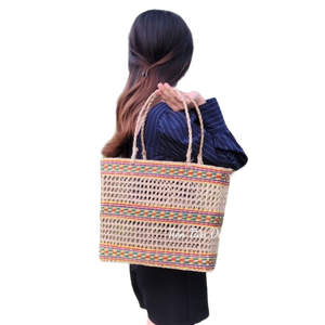 Top vendeur classique panier de paille en osier brun clair jacinthe d'eau sac en rotin pour la maison Arrangement de fleurs vacances artisanat en osier - Product Image 3