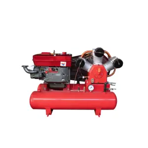 Factory direct sales 1.8m3/5bar 11kw portable piston air compressor by diesel engine