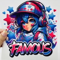 Autocollants en vinyle imperméables à transfert thermique pour T-shirts, prêts à l'emploi, personnalisables, pour impression par transfert, vente en gros, usine