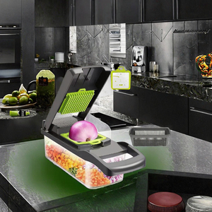 Affettatrice intelligente per frutta e verdura moderna 16-in-1 per <span class=keywords><strong>cucina</strong></span> a foglia di bambù per patate posate a mano-<span class=keywords><strong>cucina</strong></span> multifunzionale intelligente - Product Image 2