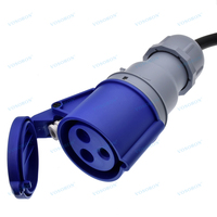 Câble adaptateur de prise NEMA TT-30P vers prise industrielle CEE 32A avec câble en caoutchouc 3x6mm²