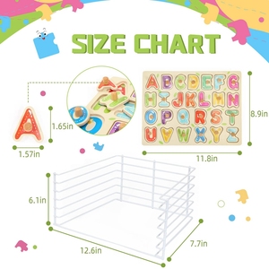 Rompecabezas 3d para niños pequeños, juego de estante con letras y números del alfabeto inglés, juguetes educativos Montessori para aprendizaje, tablero de madera - Product Image 6