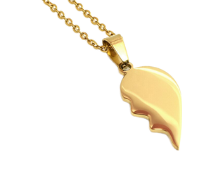 Collana con Cuore in Acciaio Inossidabile Placcato Oro 18K, Gioiello Classico e Divertente a Forma di Animale, Regalo per Feste, Compleanno, Fidanzato, Fidanzata - Product Image 1