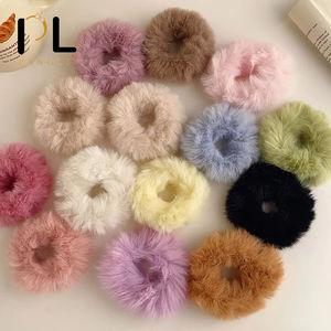 <span class=keywords><strong>PL</strong></span> vendita calda autunno inverno ragazze elastici in peluche Scrunchie peloso semplicico colorato Scrunchie - Product Image 1