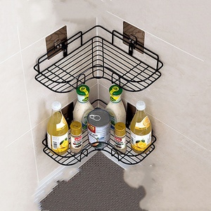 Étagère de rangement triangulaire pour salle de bain et cuisine, étagère murale pour salle de bain, étagère d'angle pour salles de bain - Product Image 1