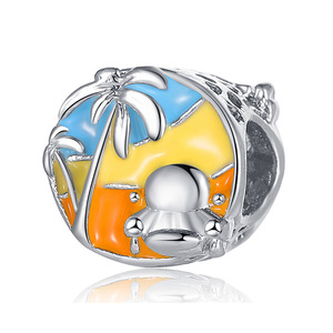 レインボーカラー合金ビッグホールビーズブレスレットユニコーンスイカビーズアクセサリーDIYスポット卸売 - Product Image 4