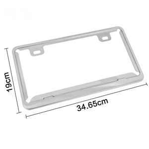 Cadre de plaque d'immatriculation universel en acier inoxydable japonais, support de plaque d'immatriculation pour voiture - Product Image 2