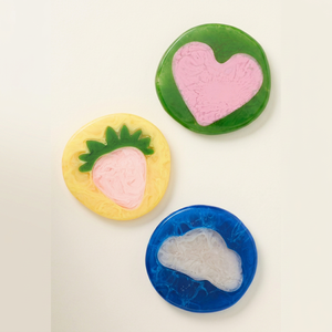 Resin Flower Coasters Beautiful Cherry Daisy Designs Heat-Resistant Transparent Cup Mats Wooden Coaster By Fashion Craft India - Product Image 1
