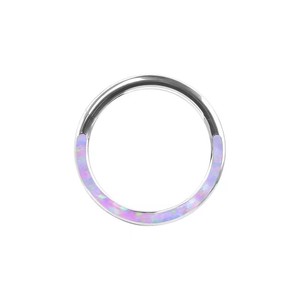 Anneau de nez, boucle d'oreille et anneau de cartilage d'oreille en titane F136, <span class=keywords><strong>opale</strong></span> plate, sans soudure, bijoux de piercing à <span class=keywords><strong>fermeture</strong></span> - Product Image 6