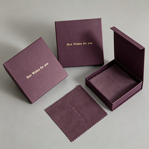 Eco Friendly Recyclable Paper <b>Box</b> Packed Microfiber Silver Cloth Custom Logo For Holiday Gift And Jewelry Care Packaging - Product Image 3