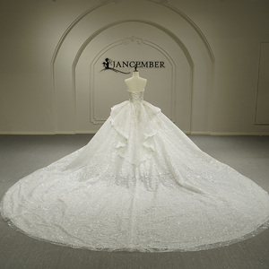 Jancember GT26039 Abito da Sposa Scintillante Senza Spalline con Paillettes, Stile Impero, Vestito da Ballo - Product Image 4