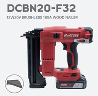 Cloueuse sans fil DCBN20-F32 Nailtask, outil de fixation pour le bois, pistolet à clous sans fil