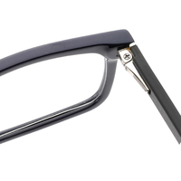 BONA Lunettes unisexes avec jambes en caoutchouc Lunettes optiques rectangulaires en acétate pour la mode