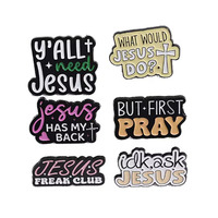 Cadeau d'entreprise avec logo personnalisé pour artisanat en métal Logo personnalisé Épingle en émail doux pour santé mentale Épinglette Jésus pour sac à dos