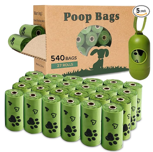 Özel Logo baskılı kokulu çevre dostu Compostable biyobozunur Doggie Pet köpekler köpekler için kaka poşetleri - Product Image 3