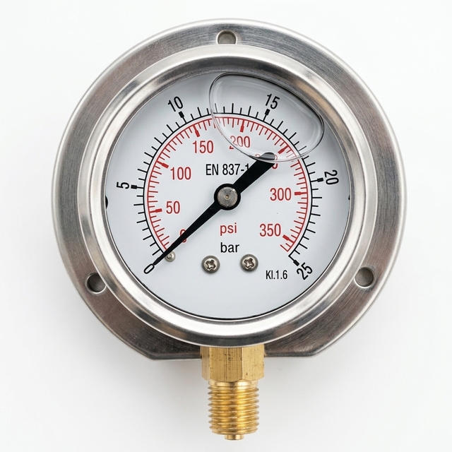 Top Selling 2.5% Precise Air Pressure Manometer Joint 60mm Small Adjustable Swivel Mount Hydraulic Pressure Gauge