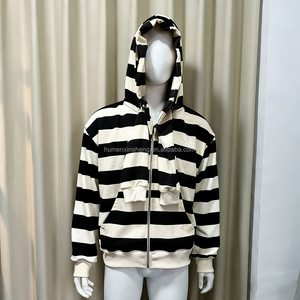 Produttori di Abbigliamento Personalizzato, Giacca con <span class=keywords><strong>Cappuccio</strong></span> Unisex a Doppio Strato in Spugna di Cotone con Patchwork e Zip per <span class=keywords><strong>Uomo</strong></span> - Product Image 2