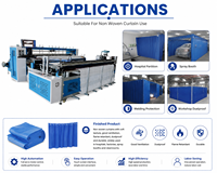 Machine de fabrication de rideaux de cabine jetables non tissés entièrement automatique à servomoteur avec œillets, certifiée CE, OEM ODM, directement de l'usine