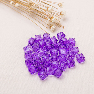 Acrylic Square <b>Beads</b> 12-14mm Loose For Jewelry Making Bulk Pack - Product Image 2