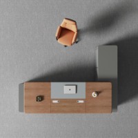 Escritorio Ejecutivo Serie Nake 2400x2000x760 NK-8008 Muebles de Oficina Modernos OEM/ODM, tamaño, color y logotipo personalizables