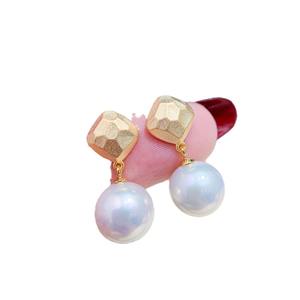 Pendientes de Plata de Ley S925 con Cuentas Redondas de 8-13 mm, Estilo Nuevo, Accesorios de Perlas para Hacer Joyas, Bandeja Vacía 22058 - Product Image 5