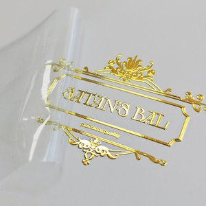 Clear Transparent Chrome Transfer <b>Sticker</b> Label Brand Metal Plate Nameplate Embossed 3d Adhesive Metal <b>Logo</b> <b>Sticker</b> - Product Image 1