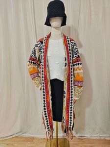 <span class=keywords><strong>Cárdigan</strong></span> de <span class=keywords><strong>Mujer</strong></span> Estilo Étnico Retro Otoño-Invierno <span class=keywords><strong>H</strong></span>-102, Nuevo Diseño Europeo Americano, Tejido Jacquard Holgado de Lana - Product Image 4