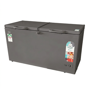 Congélateur coffre gris de 300 litres avec panier amovible et température réglable pour usage domestique, garage et commercial - Product Image 1