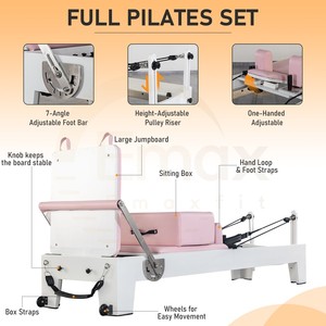 Reformer <span class=keywords><strong>Pilates</strong></span> de qualité supérieure pour salle de sport, résistance avancée, disponible en plusieurs couleurs pour usage commercial - Product Image 5