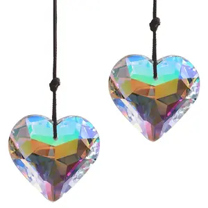 Wholesale Sun Catcher Rainbow Maker Crystal Heart Prism for Window Home Office Wedding Party Garden Decoration