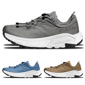 Chaussures de <span class=keywords><strong>trail</strong></span> running stylées et respirantes en cuir pour femmes, légères, vegan, remise normale, marron, les plus populaires, les mieux notées - Product Image 2