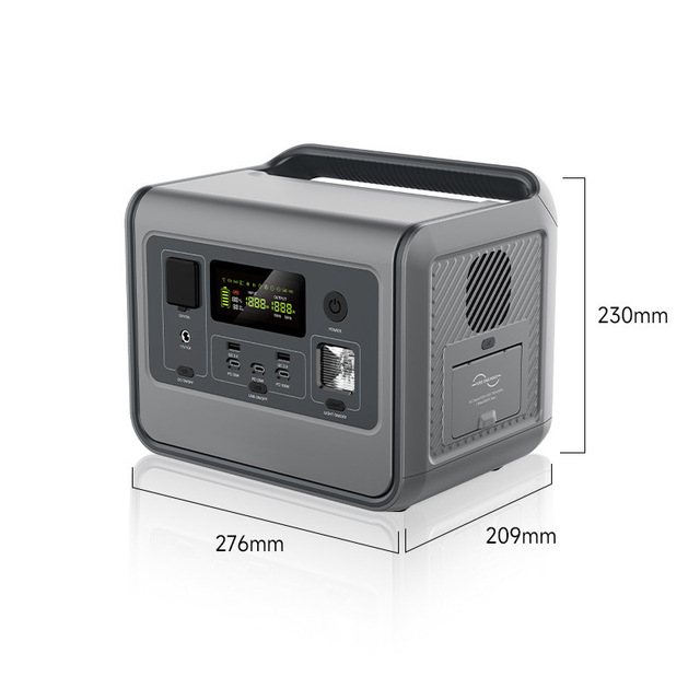 Outdoor LiFePO4 Portable Power Station 800W 512Wh Large Capacity Camping Energy Storage Mobile Pure Sine Wave