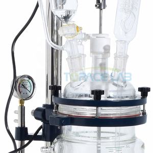 Topace-recipiente de reacción encamisado para escritorio, Reactor químico de vidrio de doble capa de 5L, 2L a 5L para decarboxilación - Product Image 4