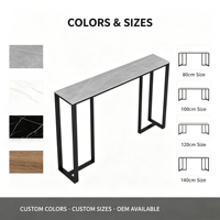 Nouvelle table console de style moderne en métal noir de luxe, design élégant pour la maison et l'hôtel, prix de gros