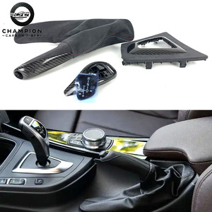 สำหรับ BMW F30 F31 F32 F33 F34 F80 F82 คอนโซลกลางหุ้มหนังกลับคาร์บอนไฟเบอร์ แผงเปลี่ยนเกียร์ มือจับเบรกมือ อุปกรณ์ตกแต่งภายในรถยนต์ - Product Image 1